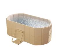 Foldable Bathtub - Outdoor Immersion Bucket Portable Isolation Bathtub | Ice Immersion Cistern for Athletes, Non-Inflation Claw Foot for Shower, Cannon in Hole with Cover, EM