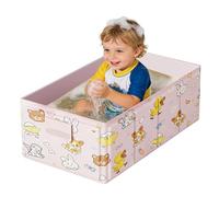 Foldable Bathtub Stable Space-Saving Bath Tub with Drain Plug | Kids Bathing Basin for Girls Indoor Bathroom Shower Travel RV Balcony Outdoor