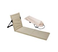 Foldable Beach Chair, Lounge Mat, Floor Seat Lounger with Carrying Bag, with Backrest, Low Seat for Road Trips, Lawn By The Pool, Beige