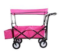 Foldable Beach n for Kids Portable Family Adventure Cart with Removable Canopy Lightweight Shopping Trolley for Outdoor Fun