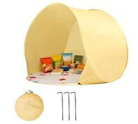 Foldable Beach Tent, Breathable Spacious Protective Canopy, Foldable Beach Tent, Sun Protection Shelter, for Girls, Camping, Outdoor, Playground, Picnic, Garden, Pool, Family Trip, Travel