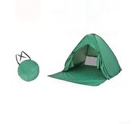 Foldable Beach Tent with Automatic 2-Second Popup, Polyester Taffeta Silver-Coated Sunshade Shelter Ventilated Outdoor Camping Canopy with Storage Bag Ground Nails(lake green)