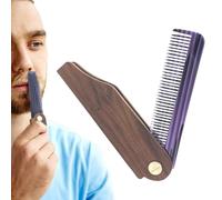 Foldable Beard Comb, Folding Pocket Hair Beard Comb - Folding Comb in Pocket Size for Beard, Pocket Comb with Fine Teeth for the Care of Thick Beard and Moustache