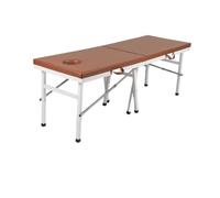 Foldable Beauty Massage Bed Hole Portable Hand-held Professional Bed,Professional Acupuncture Fumigation Bed,for Spa Salon,Easy to Carry(Brown)