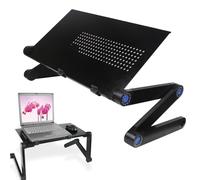 Foldable Bed Laptop Table - Non-Slip Tray with Mouse Pad for Eating Sofa Floor Use | Ideal for Work Drawing and Gaming - Portable & Adjustable Design