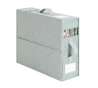 Foldable Bed Sheet Organiser, Bed Sheet Storage Box, Quilt Organiser Box, Compact Quilt Organiser Case, Wardrobe Compartment Box, Efficient Linen Storage with Visual Window Design