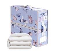 Foldable Bed Sheet Organiser, Bed Sheet Storage Box, Quilt Organiser Box, Compact Quilt Organiser Case, Wardrobe Compartment Box, Efficient Linen Storage with Visual Window Design