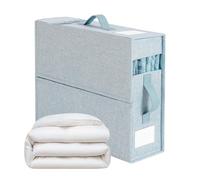Foldable Bed Sheet Organizer - Linen Fabric Storage Box, Lightweight, Visual Window Design, Compact Folding Closet Divider Multipurpose | Weapon's Organizer