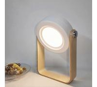 Foldable Bedside Lamp, Portable USB Rechargeable LED Lantern, Touch Control, 3 Brightness Levels, Wooden Handle, Desk Lamp, Night Light, Bedside Lamp