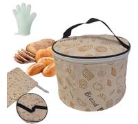 Foldable Beeswax Pantry Bucket Anti-Crush Rigid Design, Storage Container with Natural Beeswax Lining, Breathable Freshness Keeper for Homemade Bread, Kitchen, Picnic & Countertop Display (STYLE-1)