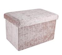Foldable Bench 49x30x30 cm Ottoman Stool Seat Cube Storage Box