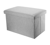 Foldable Bench 49x30x30cm Ottoman Stool Seat Cube Storage Box Lid