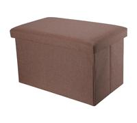 Foldable Bench 49x30x30cm Ottoman Stool Seat Cube Storage Box Lid