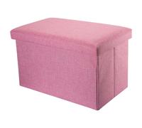 Foldable Bench 49x30x30cm Ottoman Stool Seat Cube Storage Box Lid