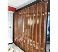 Foldable Bi Fold Accordion Door, Blackout Plastic Retractable Partition for Store and Laundry Room