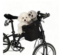 Foldable Bicycle Pet Carrier Basket, Durable Oxford Cloth Dog Cat Bag for Bike Front Handlebar