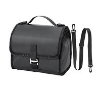 Foldable Bike Handlebar Bag, Front Organizer, 7L Scooter Storage, Hot Cold Food Container with Insulated Lining for Beers, Snacks, Fruits, Yogurt, Drinks, Travel, Fitness, 8.86x5.91x12.6 inches