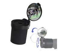 Foldable Bike Mirror, Mini Road Bicycle Handlebars Rearview Mirror Rubber Mounting Sleeve for Handlebars, Universal 360° Rotating Cycle Handlebar Rear View for Road Bike Mountain Bike