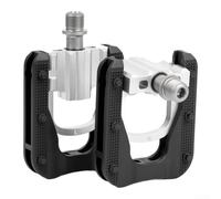 Foldable Bike Pedals 3 Bearings Slip-Resistant Aluminum | One-click fold mechanism, 3 sealed bearings, aluminum alloy body, anti-slip pins, compact storage