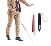 Foldable Blind Cane with Alarm, Smart Electronic Crutches with Obstacle Detection and Intelligent Avoidance, Multi-Functional Acousto-Optic Walking Aid