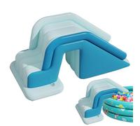 Foldable Blow Up Slide - Non-Slip Inflatable Pool Slide for Family Gatherings, Outdoor Recreation, Community Water Parks, and Residential Beaches