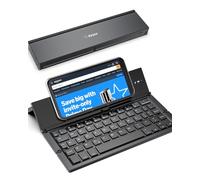 Foldable Bluetooth Keyboard Portable Folding Travel Keyboard for iPhone 15 Pro Plus/Xs/max/x/14/13 /12/11 /iPad/iPad Mini 4, Samsung Android Tablet Smart Phone (Black)