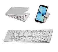 Foldable Bluetooth Keyboard, Portable Rechargeable Pocket-Sized Wireless Keyboard with Protective Case, Magnetic Folding for Android, iOS, Windows Tablets, PC, Pad/Phone