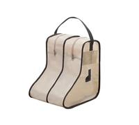 Foldable Boot Storage Bag | Protective Against Water and Particle Shoe Organizer for Travel/Closet/Outdoor | Clear Window Visible Design, Portable Shoe Bag (Beige S)