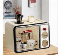 Foldable Bottle Holder - Feeding Organizer, Dustproof Cutlery Shelf | Storage Container with Drainage Tray, Cabinet Organizer for Countertop