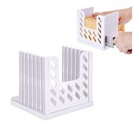 Foldable Bread Slicer - Blkthun, Adjustable Cutting Mold for Cakes, Thicknesses Toast Slicing Machine with Crumb Catcher Tray