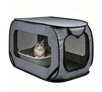 Foldable, Breathable Indoor Pet Transport Box, Robust | Cage for dogs and cats, sturdy animal cage with ventilation design, portable box, home and travel accessories