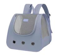 Foldable Breathable Pet Backpack, Portable Double Shoulder Fashion Bag for Cats & Puppies(Haze blue)