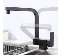 Foldable Brushed Nickel Kitchen Sink Faucet Mixer with Rotating Spout - Space-Saving Pull-Out Lever Tap for Modern Home Cooking