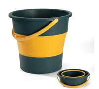 Foldable Bucket 10L Portable Cleaning Bucket Sink Camping Space Saving Fishing Water Bucket with Handle for Cleaning Camping Fishing Kitchen Blue