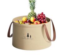 Foldable Bucket, Laundry Bucket, 3.54x5.91in Non-Slip Basin, High-Density Material, Handle Included for Gardening Tasks, Kitchen Use, Farm Work, Camping Trips, Chores, Indoor