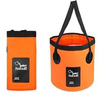 Foldable Bucket, Portable Camping Bucket with Handle, Ultralight Outdoor Wash Basin Fishing Bucket, Collapsible Bucket for Fishing, Camping, Car Washing, Hiking and More, Orange, 12L