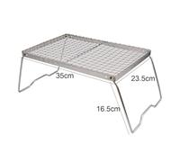 Foldable Camping BBQ Grill Stainless Steel Outdoor Grid | Compact foldable design allows easy outdoor transport while the spacious grid cooks ingredients evenly.