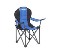 SONGMICS Foldable Camping Chair, with Comfortable Sponge Seat, Cup Holder, Heavy Duty Structure, Max Load Capacity 250 kg, Outdoor Chair, Blue GCB06BU