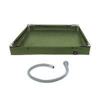 Foldable Camping Shower Basin, Portable Bathing Tray, Waterproof PVC Organizer with Leakproof Feature, Easy Clean Travel Accessory with Durable Design, Marine Bathroom Tent Utility