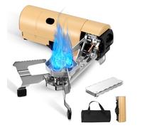 Foldable Camping Stove, 3500W Portable Camping Gas Stove with Windshield & Storage Bag, Folding Butane Gas Burner, Windproof Backpacking Furnace for Outdoor Cooking Hiking Fishing Trekking Picnic BBQ
