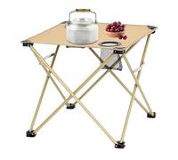 Foldable Camping Table with 2 Cup Holders - Portable Outdoor Desk for Travel Hiking Fishing Garden Terrace Beach - Lightweight Easy to Set Up