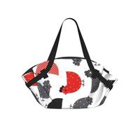 Foldable Camping Tote Bag for Women & Men, Creative Cartoon Chicken, Waterproof Beach Bag, Convertible Picnic Blanket Tote, 94cm Round Mat, Large Heavy Duty Outdoor Shoulder Bag for Park Travel