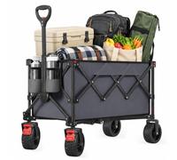 Foldable Camping Trolley Heavy Duty All Terrain 150L 200kg Garden Cart | strong metal frame with scratch resistant oxford cloth built for beach days festivals glamping anglers and busy families