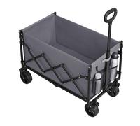 Foldable Camping Trolley with Wheels, Dove Grey / 150 L