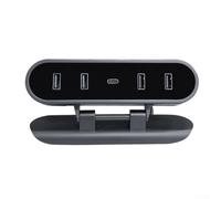 Foldable Car Charger Hub under the screen designed exclusively for Tesla For Model 3 & Y (2021 2023) providing advanced charging options