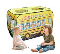 Foldable Car Shape Play House - Bus Theme Childrens Tent, Breathable Materials, Easy Care | Stimulates Imagination Physical Creative Game Center Nursery Bedroom Backyard Travel Portable Gear