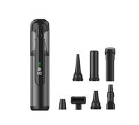 Foldable Car Vacuum Cleaner Cordless With LED Display Multi-Nozzle Portable Vacuum For Car Home Office Travel Picnic Cleaning(Q808 Gray)