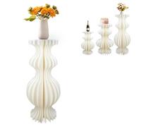 Foldable Cardboard Column Vases for Flowers 8pcs Bei 23.6" Cylindl Support Stands C Acrylic Plate Wedding Cupcake & Dessert Table Decor