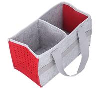 Foldable Carry Bag, Medium Felt Divider, Portable, Extra Space, Elastic Straps for Music Player for Outdoor Use (Red)