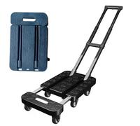 Foldable Cart with 6 Wheels, Non-Slip & Retractable Handle for Easy Transport of Groceries & Heavy Items - Lightweight & Utili Trolley